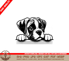 Curious Boxer Doggy SVG