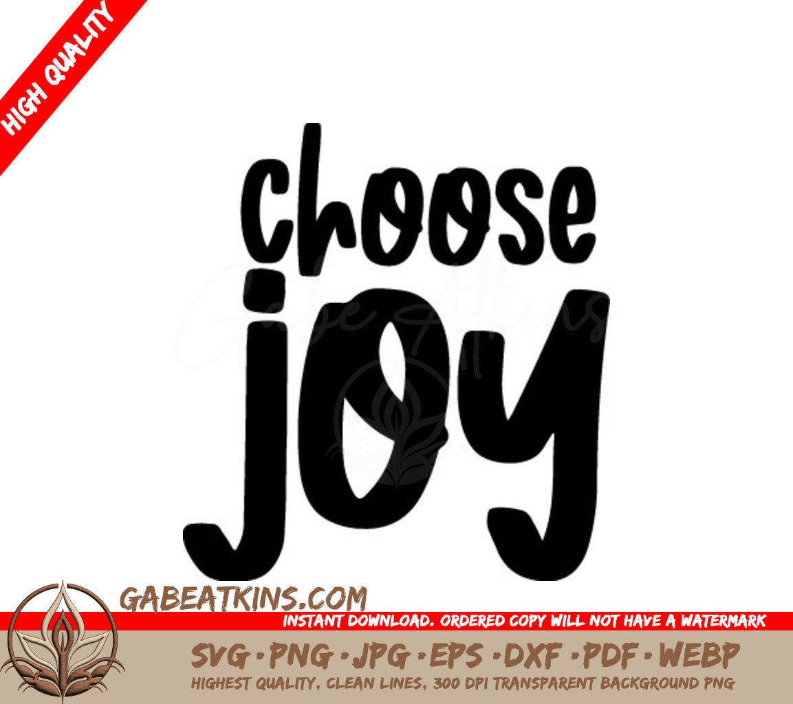 Choose Joy SVG - Inspirational Quote Design -  SVG