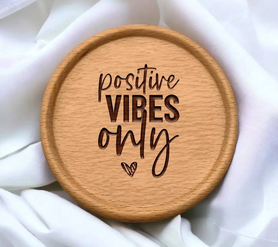 Positive Vibes Only SVG with Heart - Inspirational Design SVG