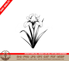 Iris Elegance SVG Digital Product File