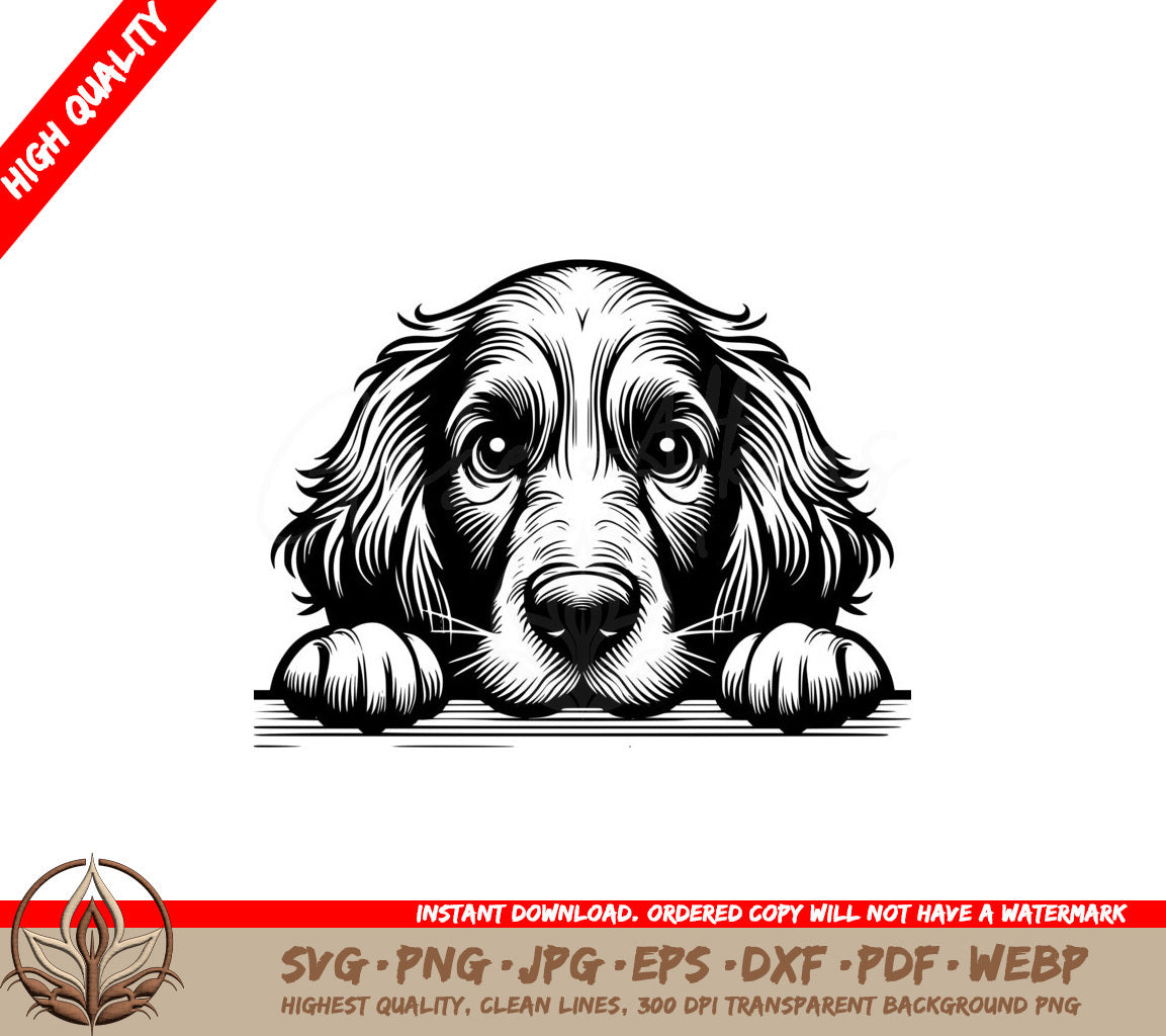 Irish Setter Peeking SVG - Digital Product in Multiple Formats