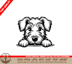 Irish Wolfhound Puppy Eyes Digital File in SVG Format