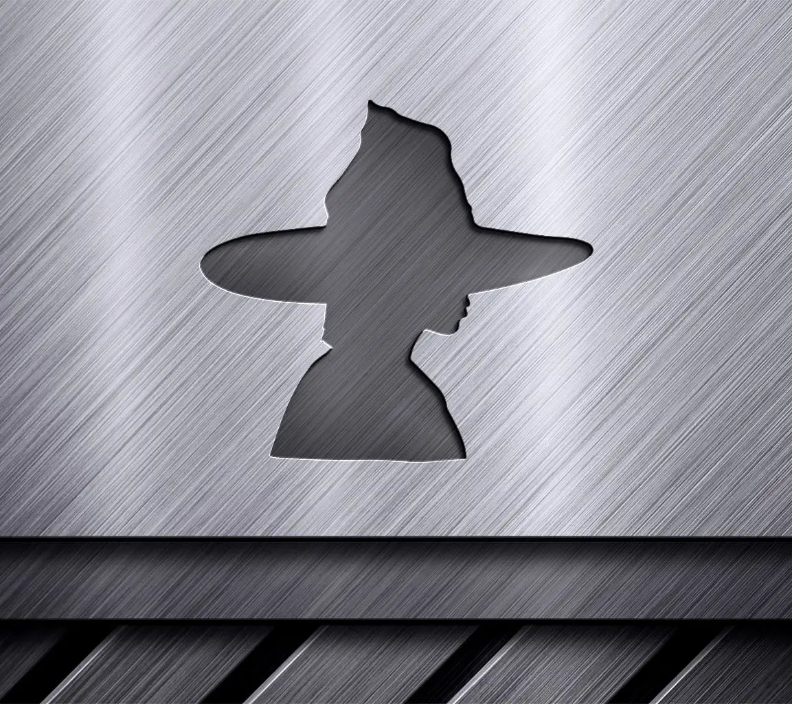 Isometric Witch Silhouette SVG for Halloween Decorations SVG