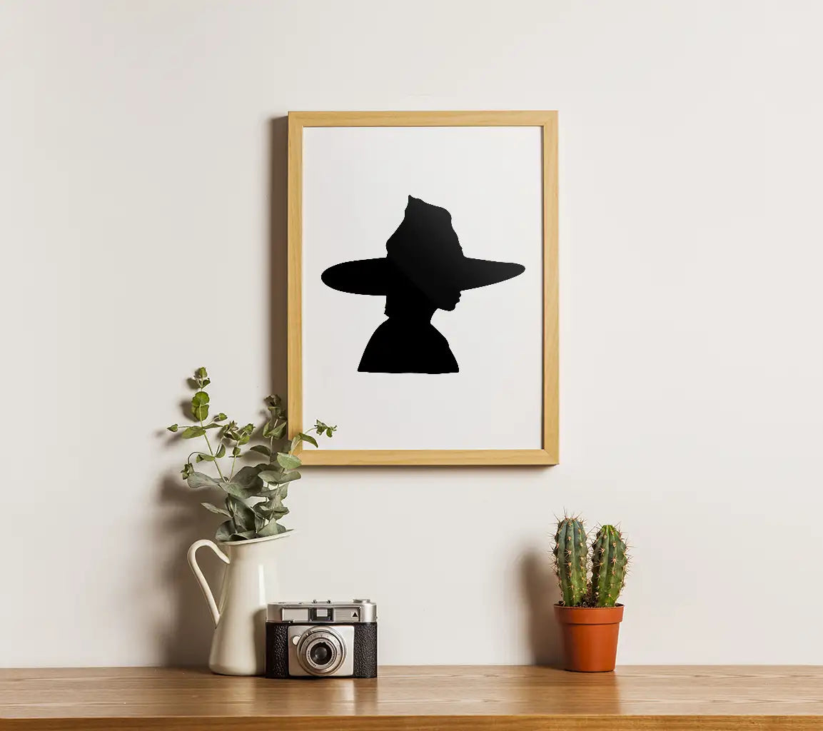 Isometric Witch Silhouette SVG for Halloween Decorations SVG