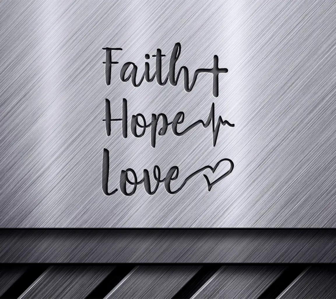 Faith, Hope, Love Heart SVG - Jesus T-Shirt Design SVG