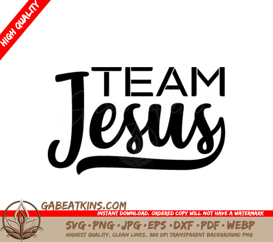 Team Jesus SVG Design -  Design for T-Shirts SVG