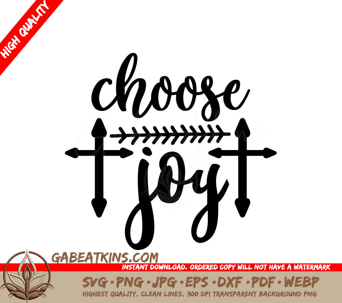 Choose Joy  SVG Design - Christian Quote SVG