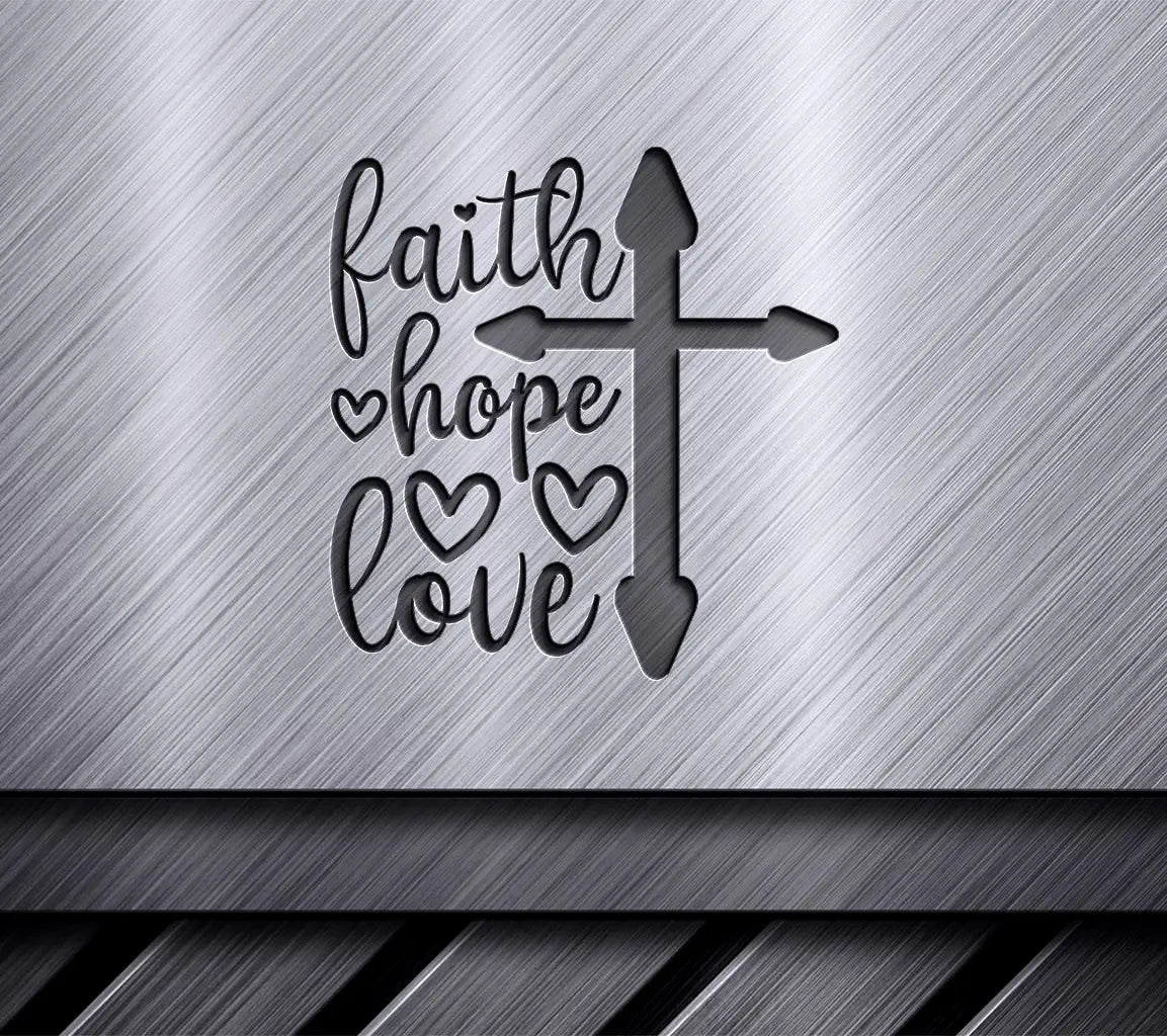 Faith, Hope, Love Cross SVG Design SVG