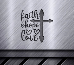 Faith, Hope, Love Cross SVG Design SVG