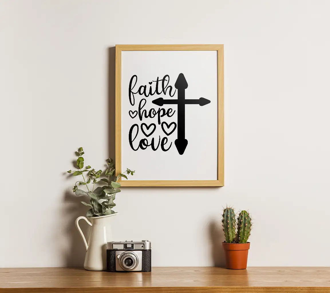 Faith, Hope, Love Cross SVG Design SVG