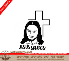  Jesus Saves SVG - Christian Design SVG