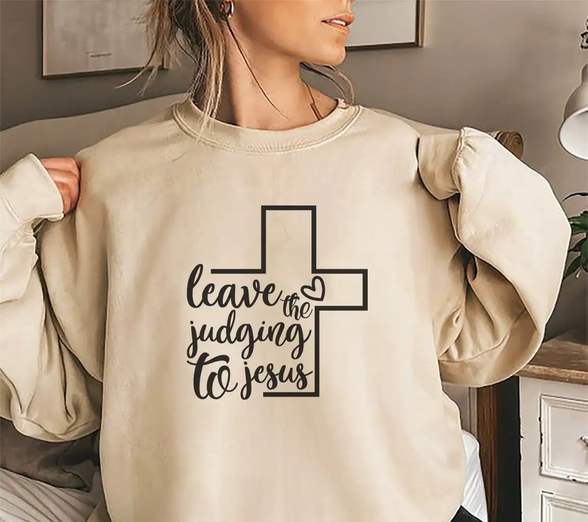 Leave The Judging To Jesus Cross SVG Design SVG