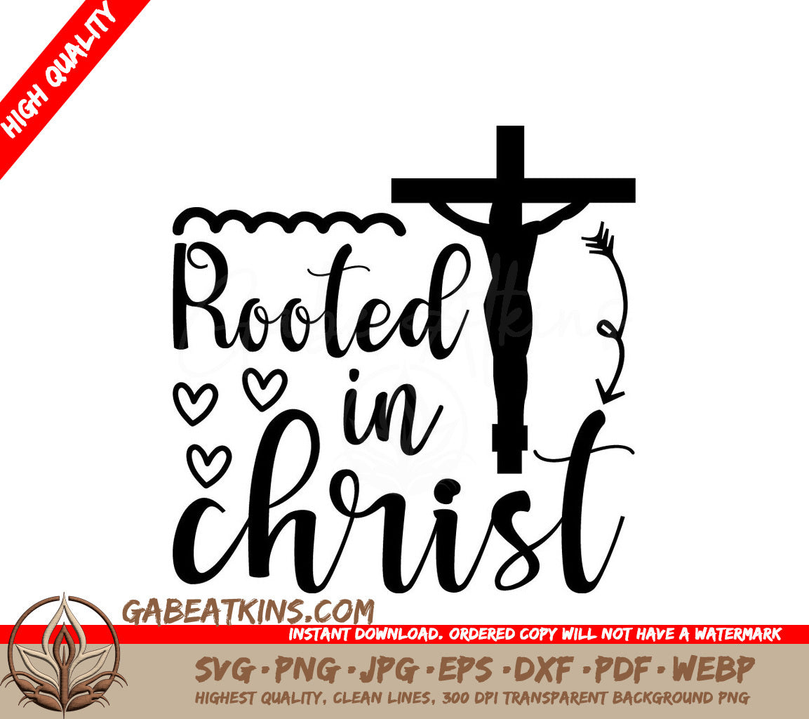 Rooted in Christ  SVG Design - Jesus Vol. SVG