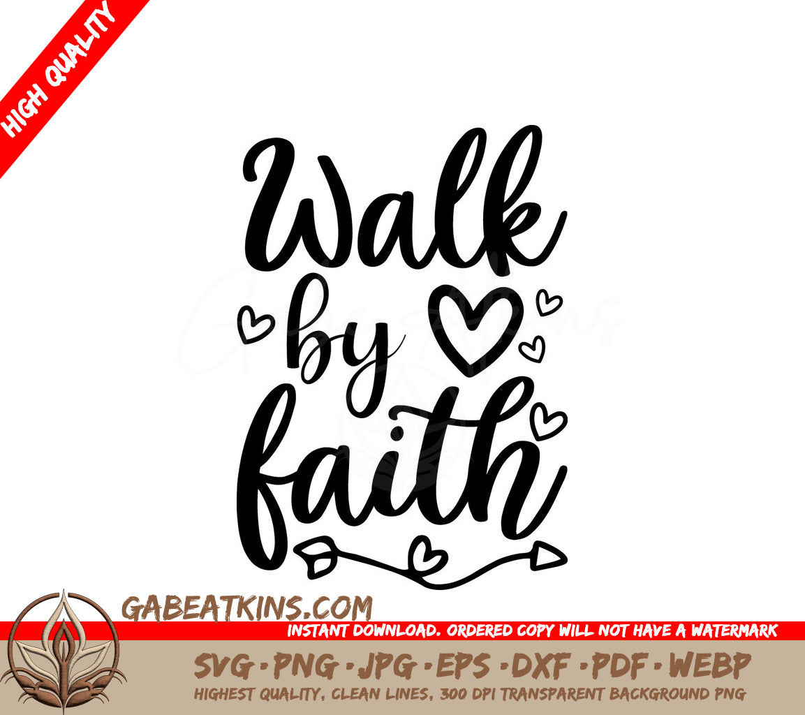 Walk by Faith SVG -  Jesus Design SVG