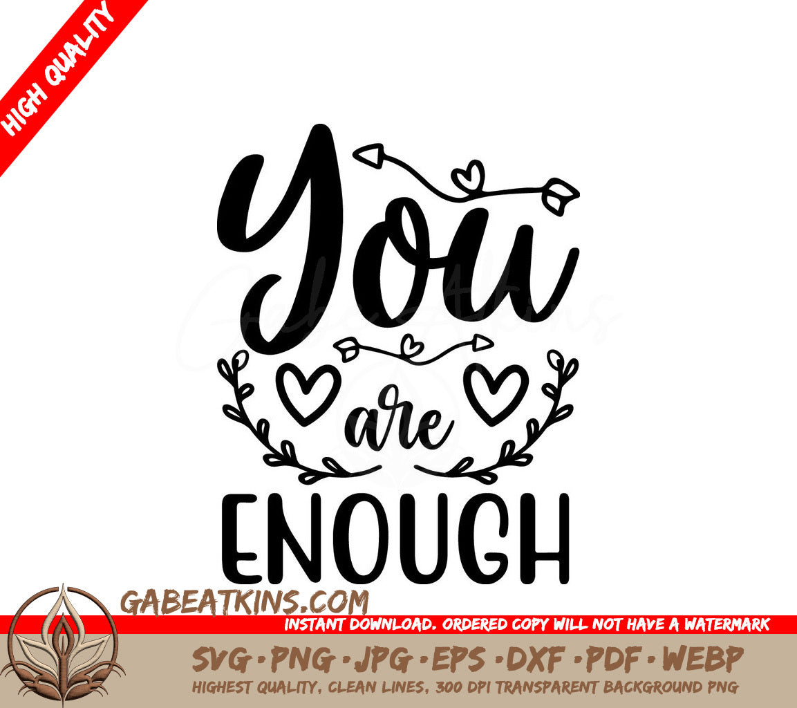 You Are Enough  Jesus Quote SVG Design SVG