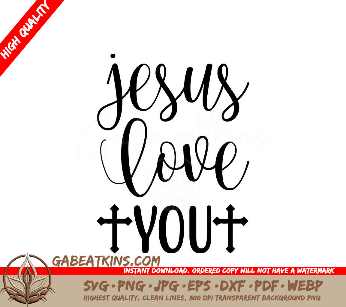 White Background Jesus SVG Design - Perfect for Crafts & Projects SVG