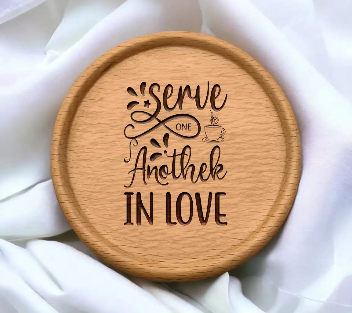 Serve One Another In Love SVG Design - Christian Quote Poster SVG