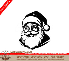  Santa Claus ' Face SVG - Jolly Santa Claus SVG