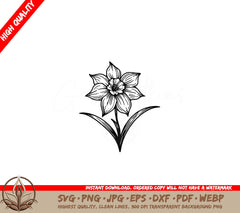 Elegant Jonquil SVG Digital File