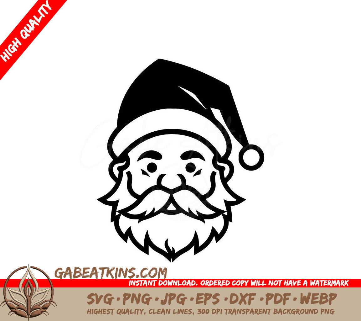  Santa Clauss Face SVG - Jovial Santa SVG