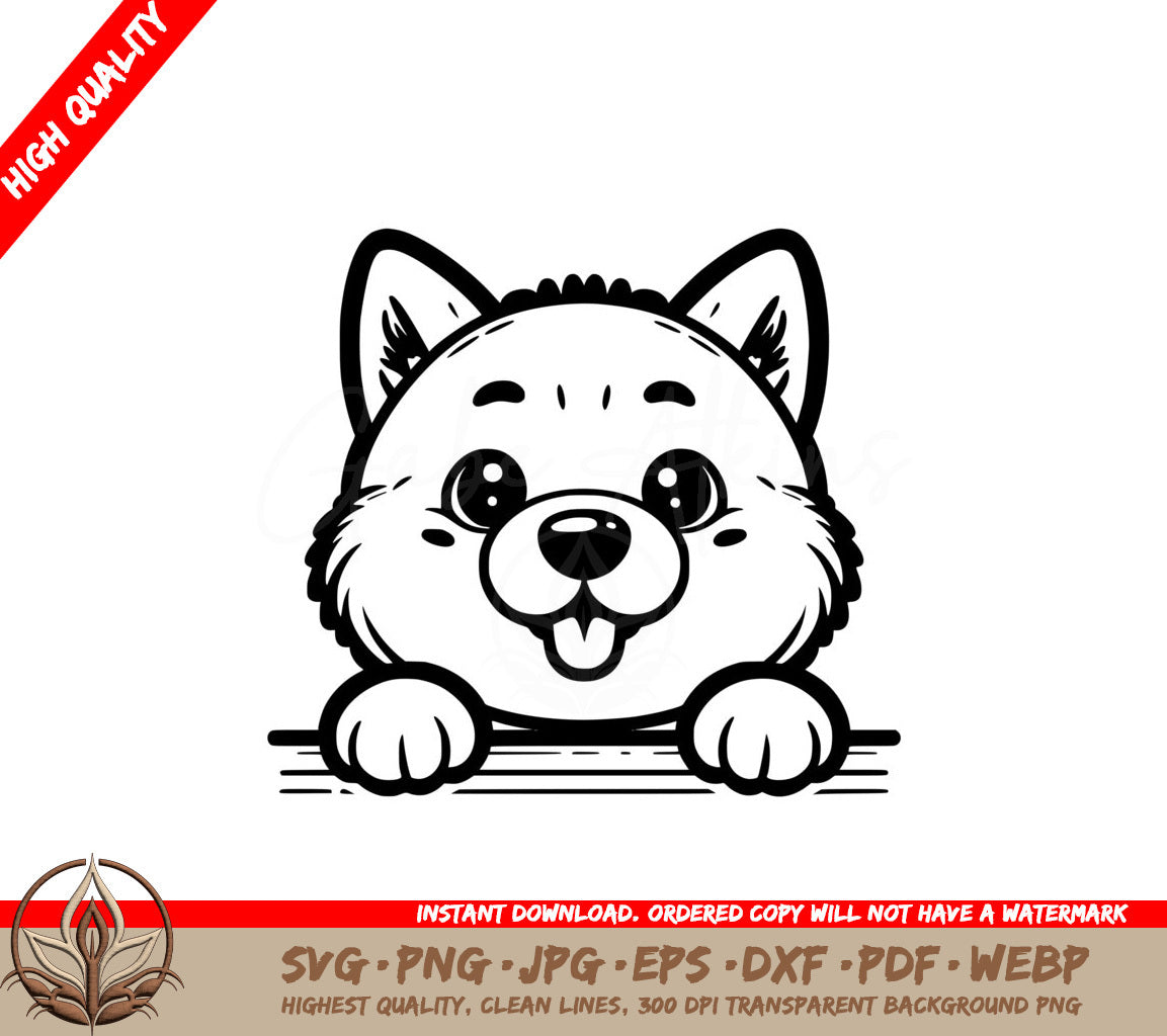 Joyful Akita Inu SVG - Digital Product in Multiple File Formats