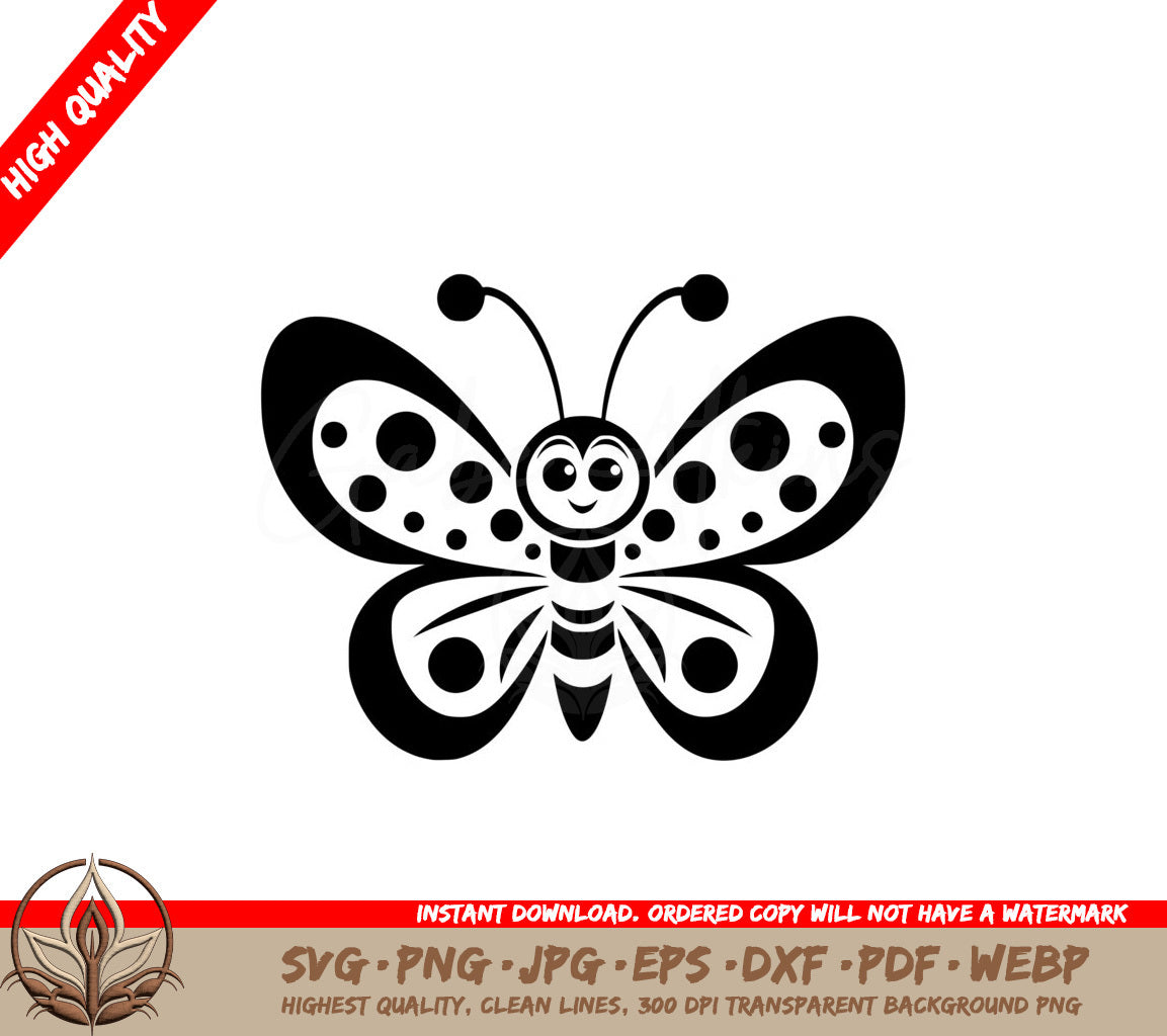 Joyful Butterfly SVG Digital Product - Various File Formats