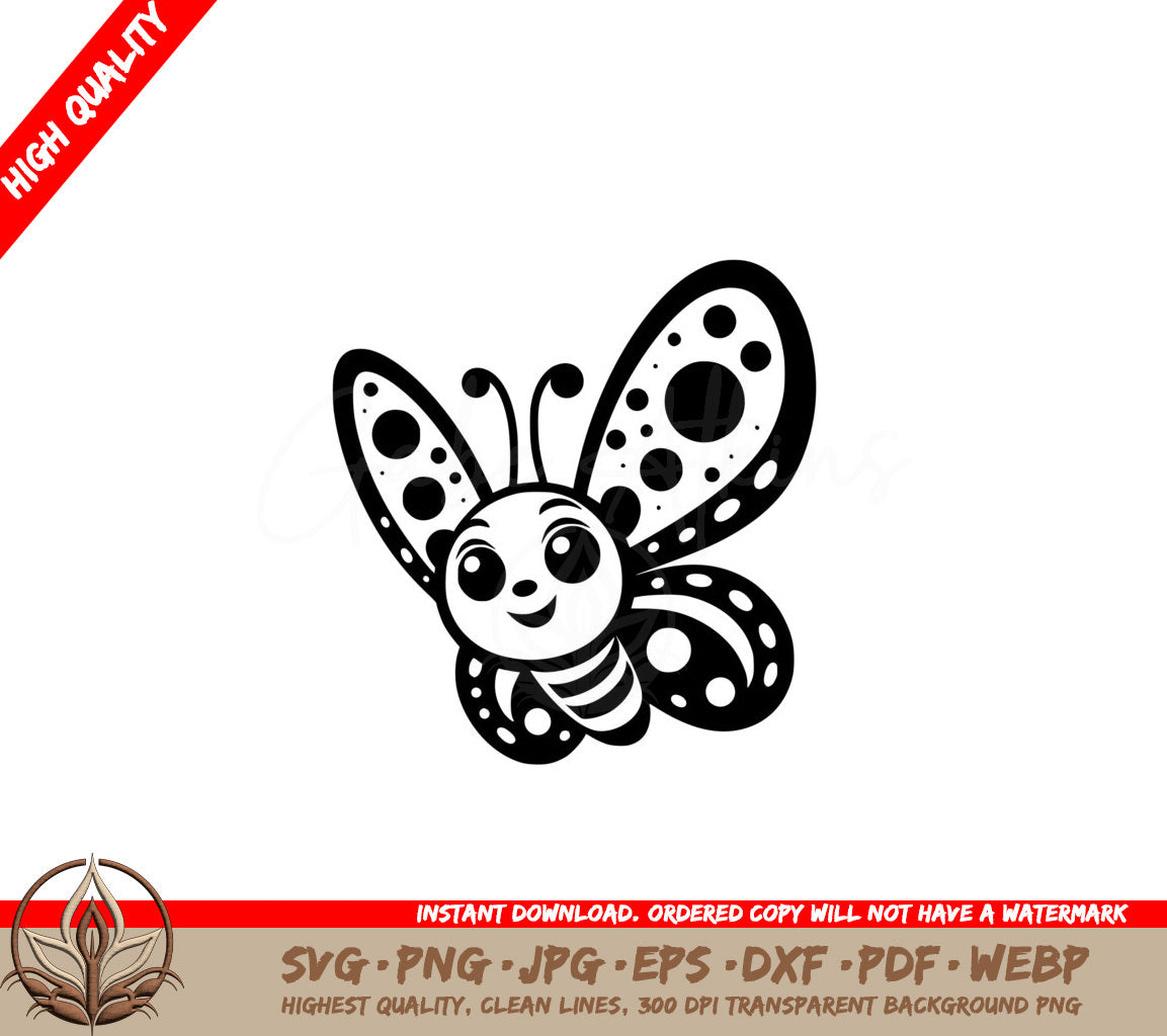 Joyful Dots Butterfly SVG - Digital File in Various Formats