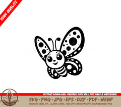 Joyful Dots Butterfly SVG - Digital File in Various Formats