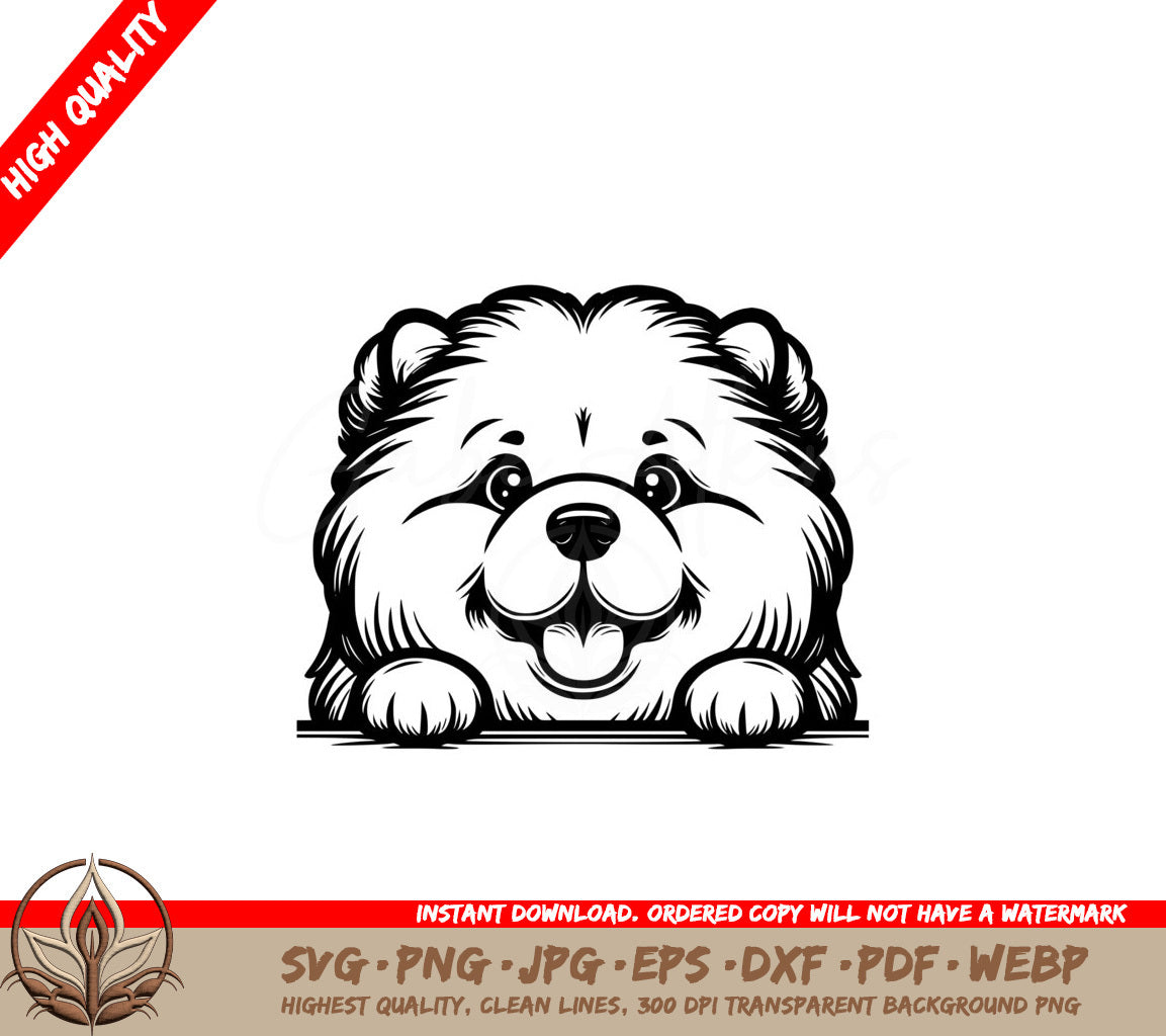 Joyful Furry Chow Chow SVG - Digital Product for Flexibility