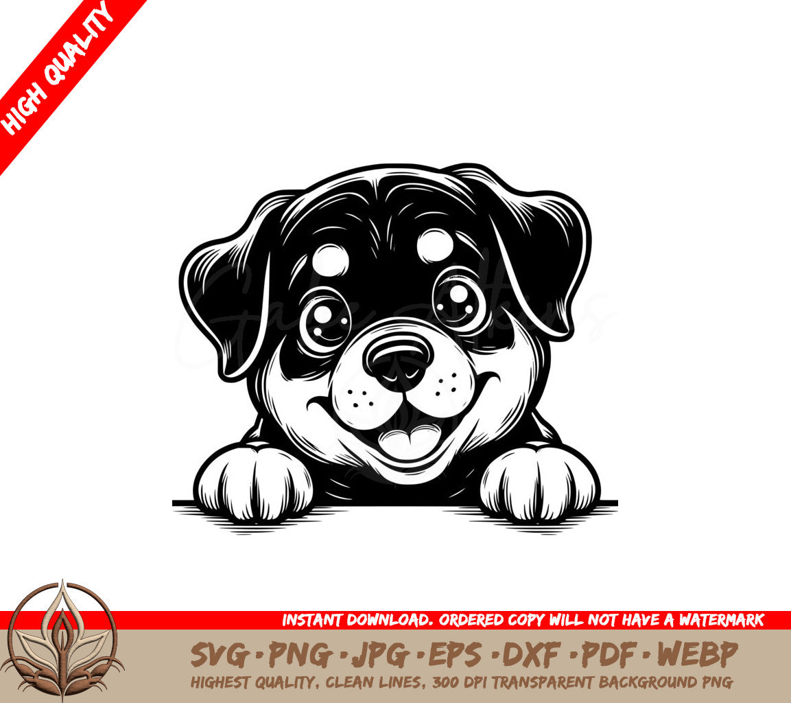 Joyful Rottweiler SVG - Digital Product with Multiple Formats