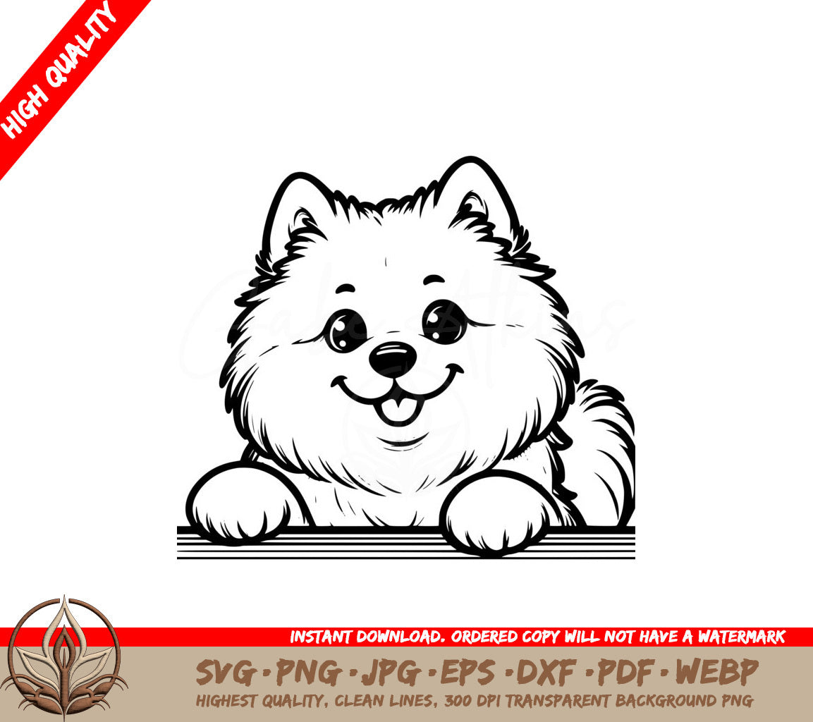 Joyful Samoyed SVG: Digital File with Multiple Format Options