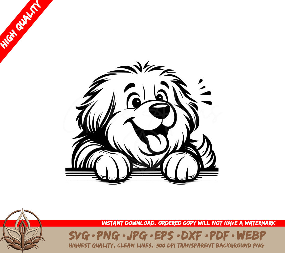 Joyful Tibetan Mastiff SVG - Digital Design File Formats