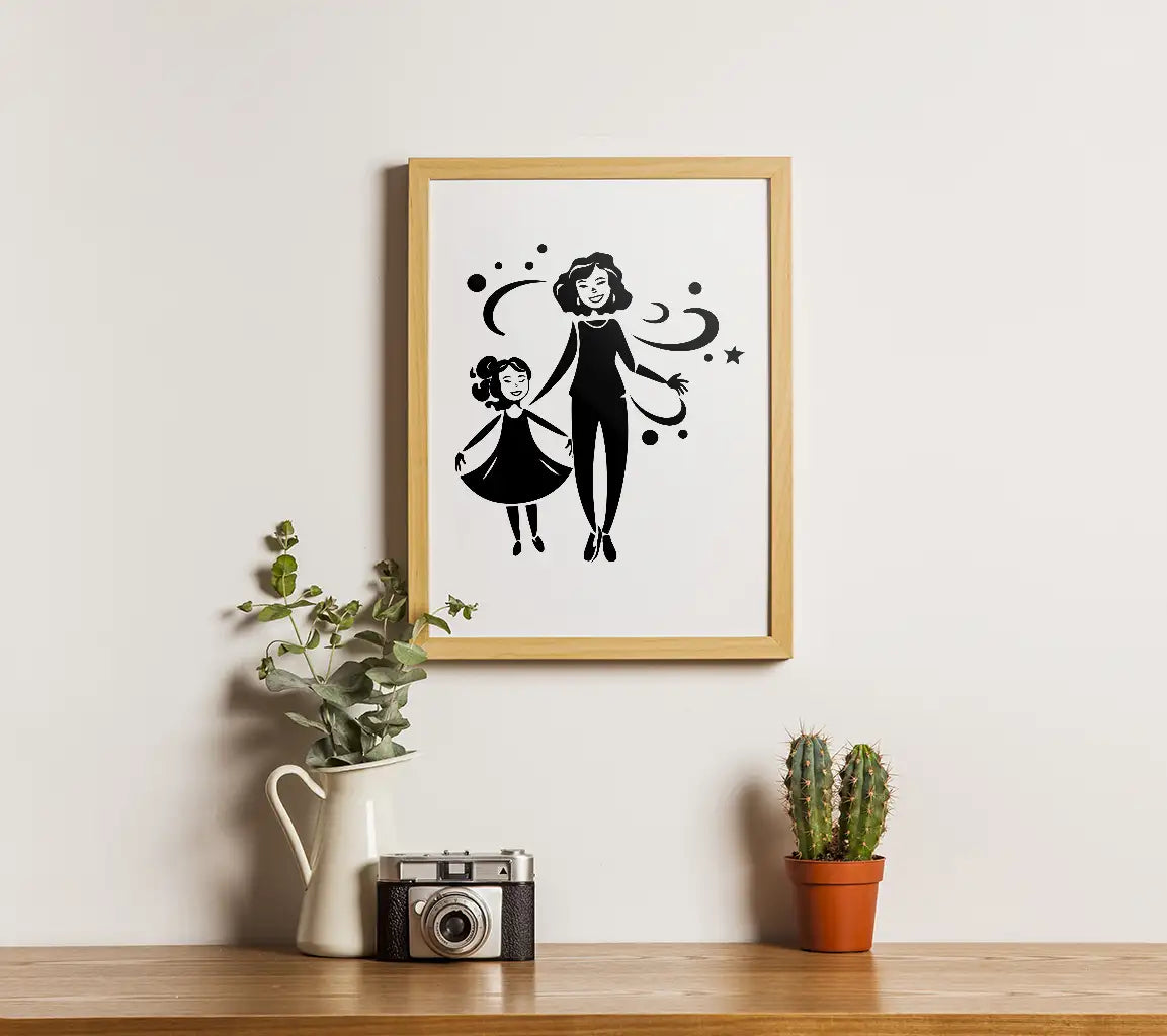  Mother Daughter SVG Joyful Connection Vector SVG