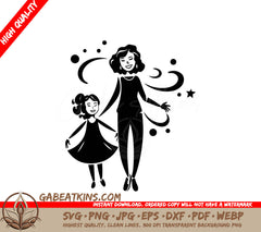  Mother Daughter SVG Joyful Connection Vector SVG