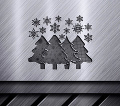 Kawaii Christmas Trees & Snowflakes SVG Bundle - 8 Designs SVG