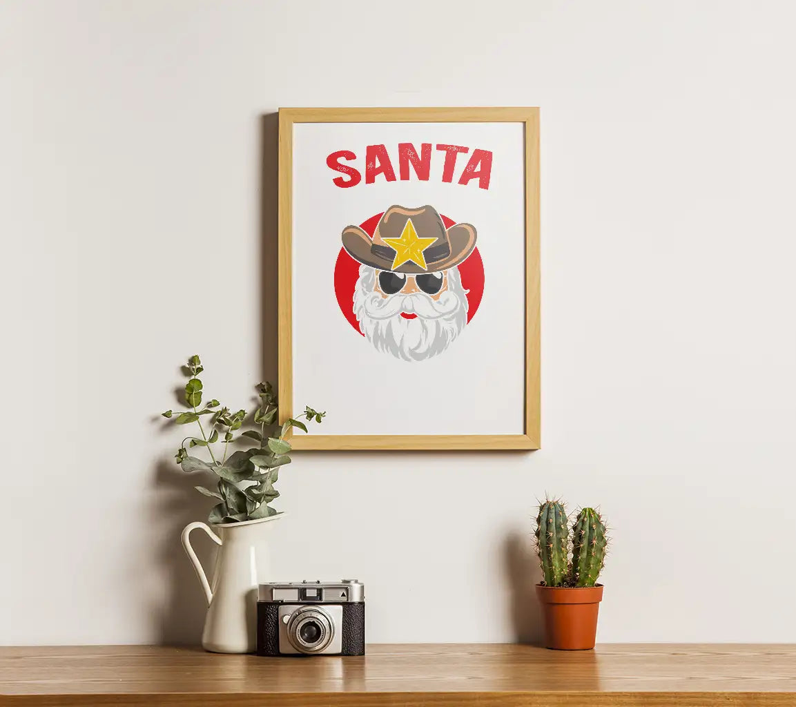 Kawaii Santa Cowboy SVG Bundle - Christmas Design SVG