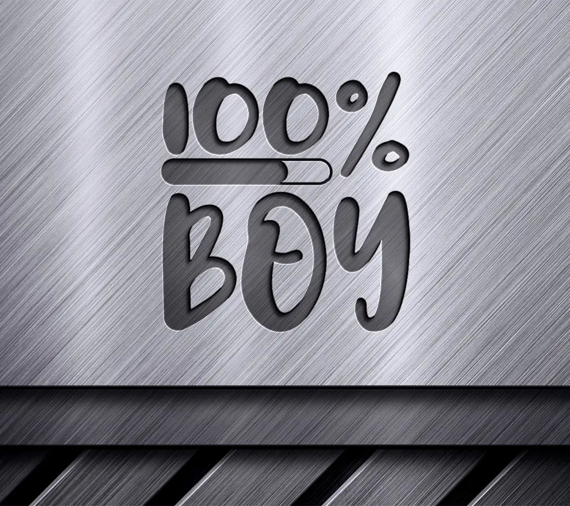 100% Boy SVG Cut File -  Drawing SVG