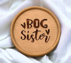 Big Sister SVG Cut File - Black Text on White Background SVG