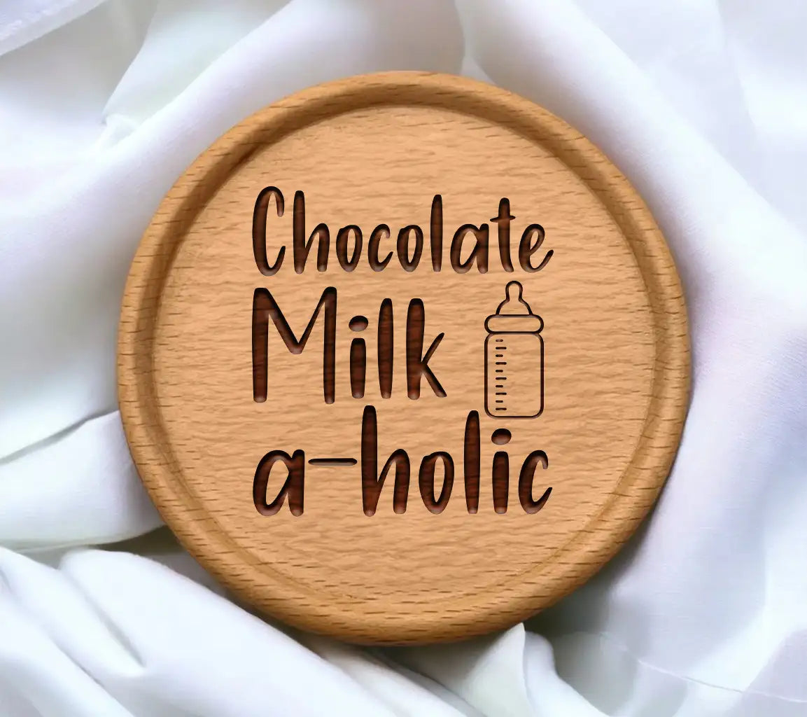 Chocolate Milk A-holic Baby Bottle SVG Cut File SVG