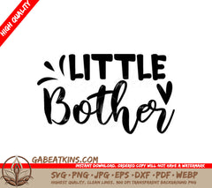 Little Brother SVG Design -  on White Background SVG