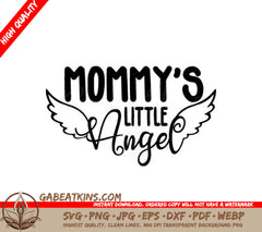 Mommys Little Angel SVG -  Design with Wings SVG