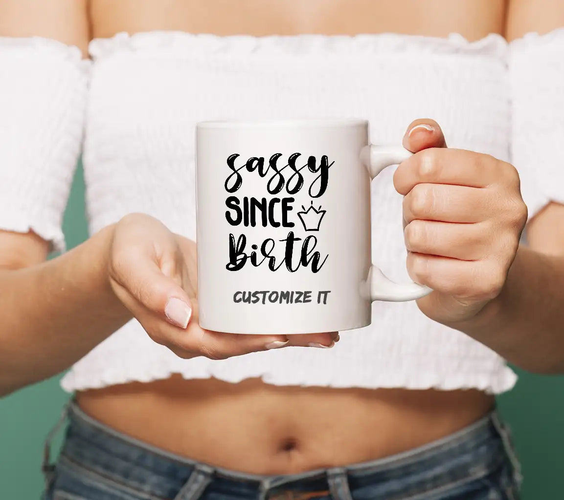 Sassy Since Birth SVG with Crown - Kids Design SVG