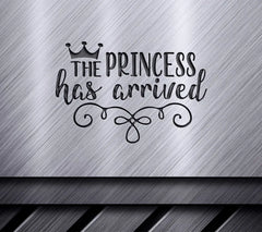 Princess Arrival Crown & Swirls SVG Cut File SVG