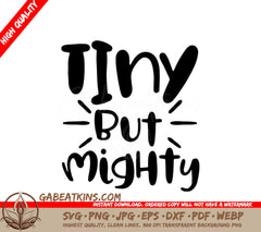 Tiny But Mighty Kids Silhouette SVG SVG