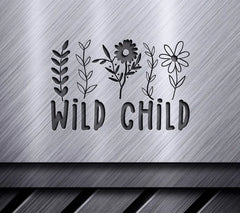 Hand-Drawn Wild Child Flowers & Leaves SVG SVG