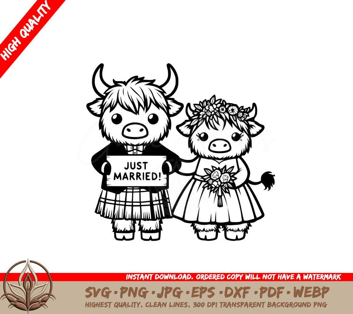 Kilted Wedding SVG File - Digital Product for Various Formats