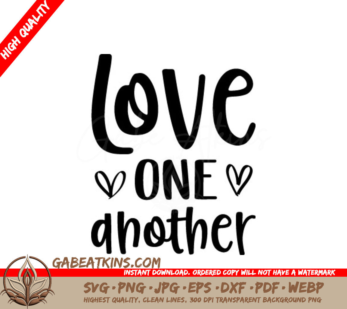  Love One Another SVG Design - Kindness Quote SVG