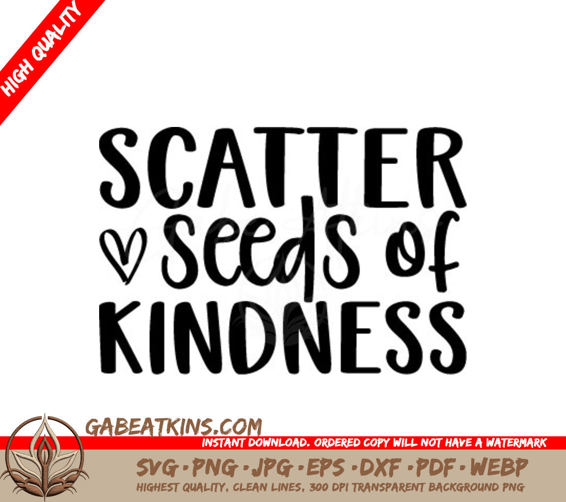 Scatter Seeds of Kindness  SVG Design SVG