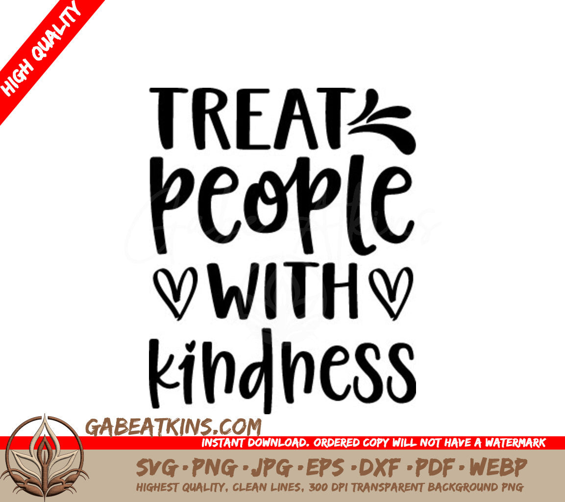 Treat People With Kindness SVG -  Design SVG