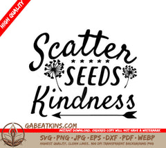 Scatter Seeds of Kindness Dandelion Arrow  SVG SVG